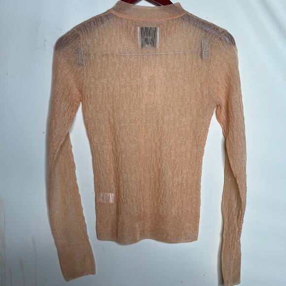 New AKNVAS Priska Top in Nude long sleeve sz XS - Picture 6 of 9